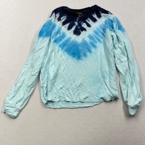 Flowers by Zoe Pullover Chevron Tie-Dye Pretty Blue Girl Sweatshirt XL Comfy NWT
